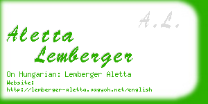 aletta lemberger business card